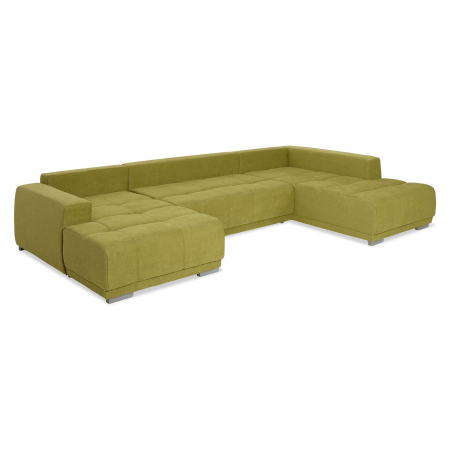 MM321 BOLERO, Coltar U extensibil, dreapta  REC-2DL-OTM,  functie somn, relaxare si depozitare, stofa, verde F006, 365x204x66(87), ext.313x130cm [4]