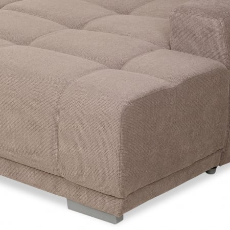 MM321 BOLERO, Coltar U extensibil, stanga  OTM-2DL-REC,  functie somn, relaxare si depozitare, stofa, maro F003, 365x204x66(87), ext.313x130cm [7]