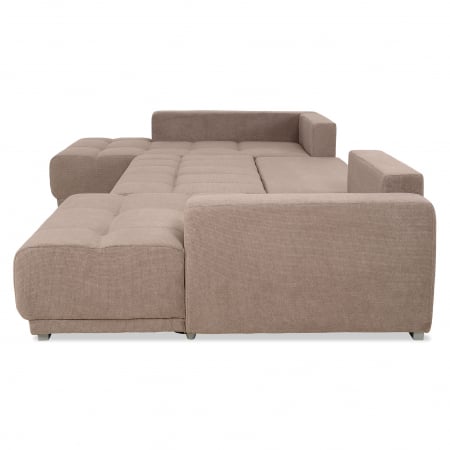 MM321 BOLERO, Coltar U extensibil, stanga  OTM-2DL-REC,  functie somn, relaxare si depozitare, stofa, maro F003, 365x204x66(87), ext.313x130cm [5]