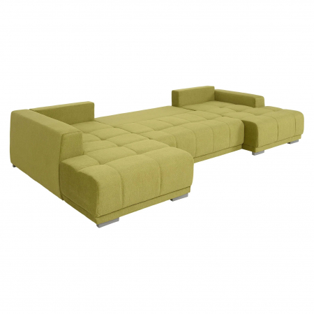 MM321 BOLERO, Coltar U extensibil, stanga  OTM-2DL-REC,  functie somn, relaxare si depozitare, stofa, verde F006, 365x204x66(87), ext.313x130cm [2]