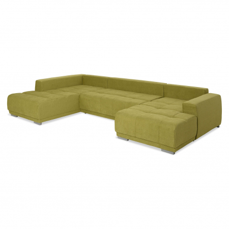 MM321 BOLERO, Coltar U extensibil, stanga  OTM-2DL-REC,  functie somn, relaxare si depozitare, stofa, verde F006, 365x204x66(87), ext.313x130cm [4]