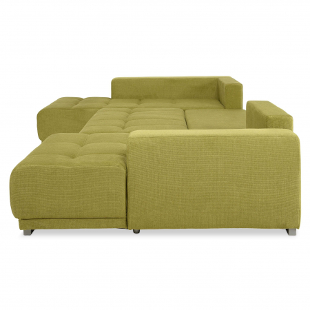 MM321 BOLERO, Coltar U extensibil, stanga  OTM-2DL-REC,  functie somn, relaxare si depozitare, stofa, verde F006, 365x204x66(87), ext.313x130cm [7]
