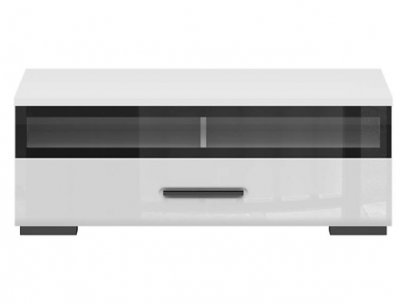Mobila living ASSEN 2, alb lucios din MDF si PAL, L260cm [3]