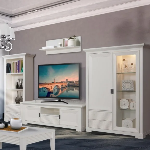 Mobila living Verona Bianco 2, MDF Alb, L 332cm [1]