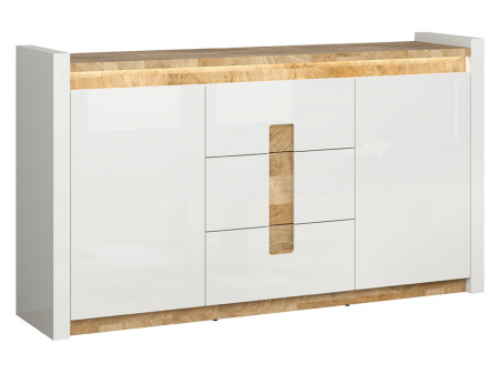 Mobilier living ALAMEDA 2, alb lucios/stejar. [15]