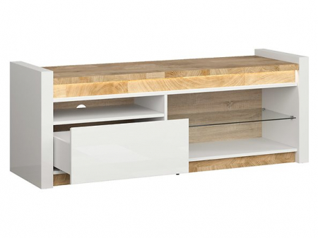 Mobilier living ALAMEDA 2, alb lucios/stejar. [6]