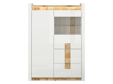 Mobilier living ALAMEDA 2, alb lucios/stejar. [8]
