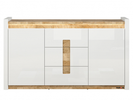 Mobilier living ALAMEDA 2, alb lucios/stejar. [14]