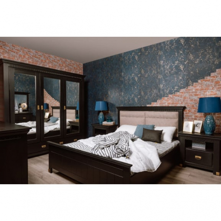 SAINT TROPEZ, Dulap 3 usi 2 sertare, culoare negru, (Lxadxh): 208x64x205 cm. [1]