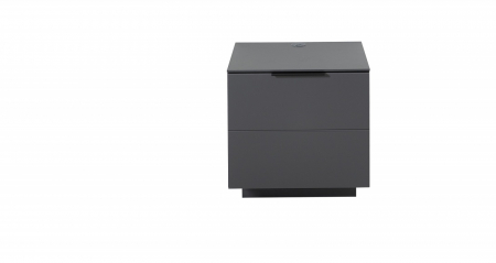 Set mobila living MEDIANA, front MDF culoare grafit/nuc coniac,  L 320cm [5]