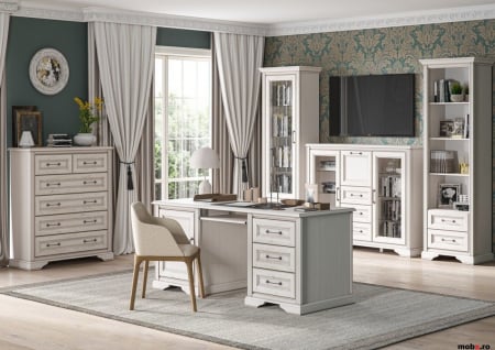 Stylius Comoda KOM2W1B3S, 3 usi 3 sertare, front MDF culoare pin siberian, 149/41/121 cm. [2]