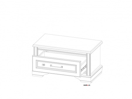 Stylius KOM1S Comoda 1 usa, front MDF culoare pin siberian, 74/41/40 cm. [1]