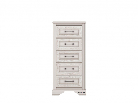 Colectia Dormitor STYLIUS - Stylius KOM5S Comoda 5 sertare, front MDF culoare pin siberian, 59/41/121 cm.
