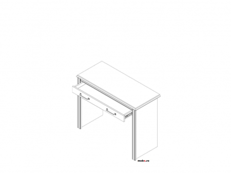 Stylius Masuta de toaleta, front MDF culoare pin siberian, 100/42/78 cm. [1]