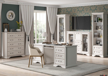 Stylius REG2S Etajera 2 sertare , front MDF culoare pin siberian, 68/44/213cm. [1]