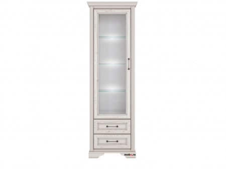 Colectii dining - Stylius Vitrina REG1W2S, cu  usa si 2 sertare, front MDF culoare pin siberian, 68/44/213cm.