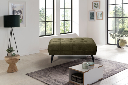 Taburet bancheta MM131 ARIANA  cu functie relaxare, stofa Velvet oliv F608, 104x66x42 cm [2]