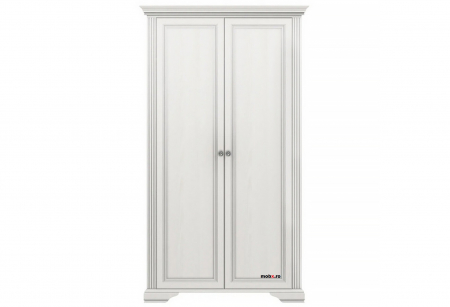 White, Dulap D2U, front MDF culoare frasin alb + pin argintiu, 126/64/221cm. [3]