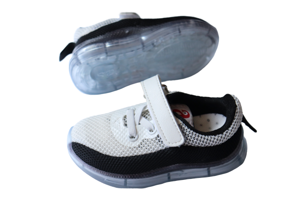 Pantofi Sport Copii din Panza Alb&Negru [2]