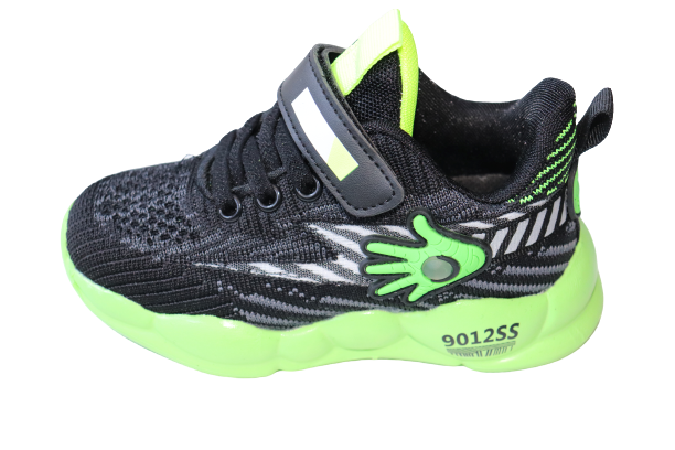 Pantofi Sport copii Negru&Verde [1]