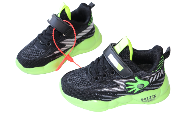 Pantofi Sport copii Negru&Verde [3]