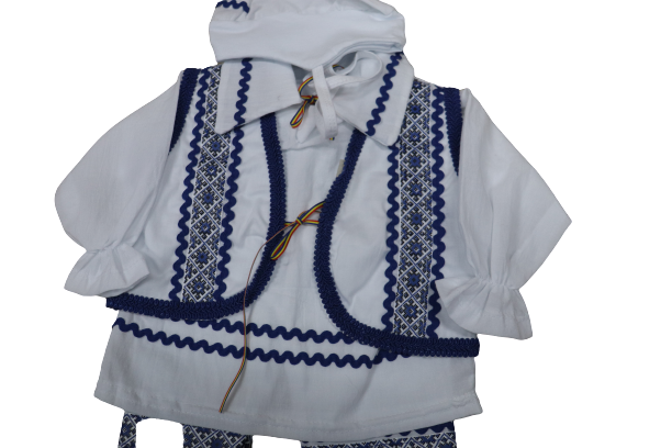 Costum National alb cu tematica traditionala bleumarin [2]