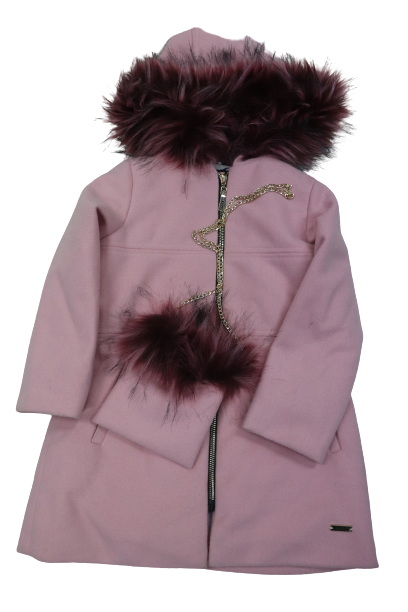Palton Elegant Roz cu Blanita [1]