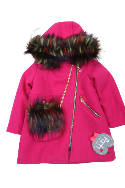 Palton Elegant Roz cu Blanita [3]