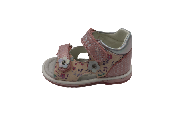 Sandale Copii Roz Cu Floare Si Sclipici [1]