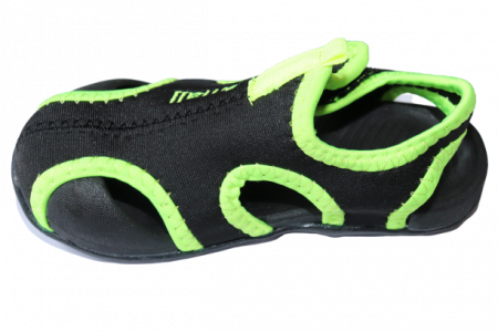 Sandale Copii din Material Negru cu Verde [0]