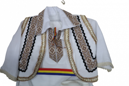 Costum National alb cu tematica traditionala aurie [1]