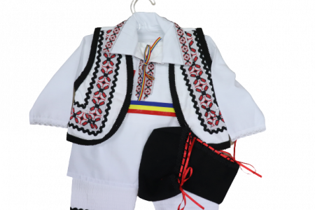 Costum National alb cu tematica traditionala rosie [1]