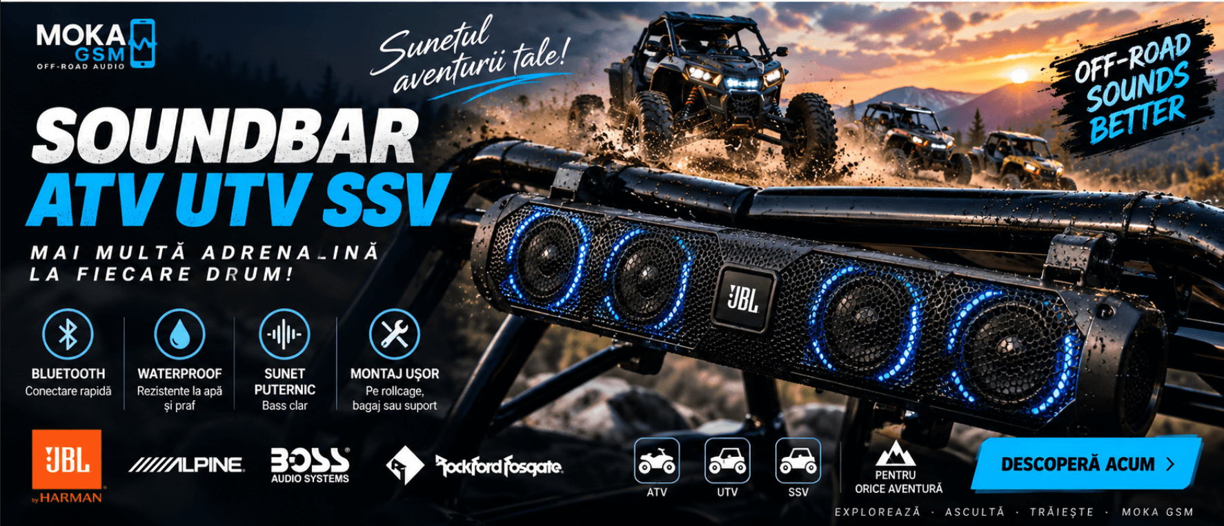 Boxe Offroad, JBL Rally Bar