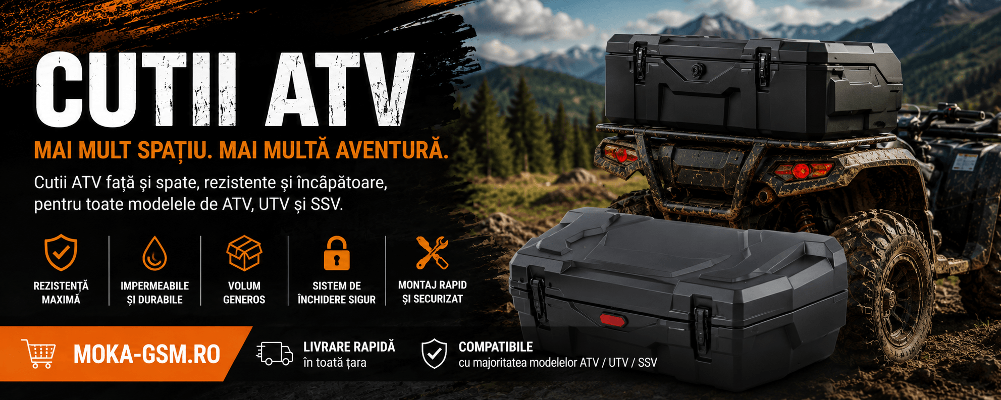 Cutie spate atv