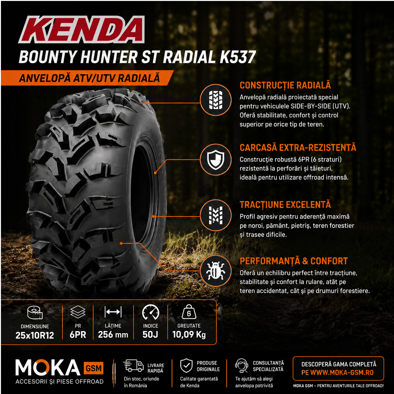 anvelope kenda bounty hunter, premium , 25x10r12