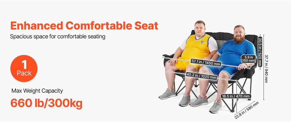 CANAPEA CAMPING, SCAUN CAMPING DUBLU 