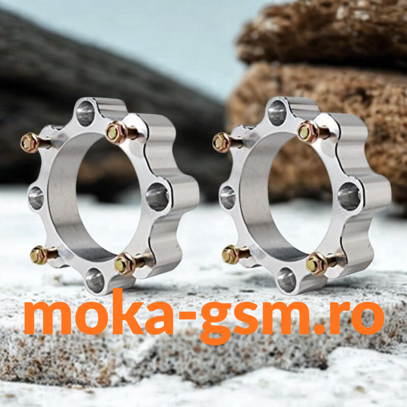 Distantiere CF Moto 30mm 4x110 cu filet M10x1.25 culoare silver