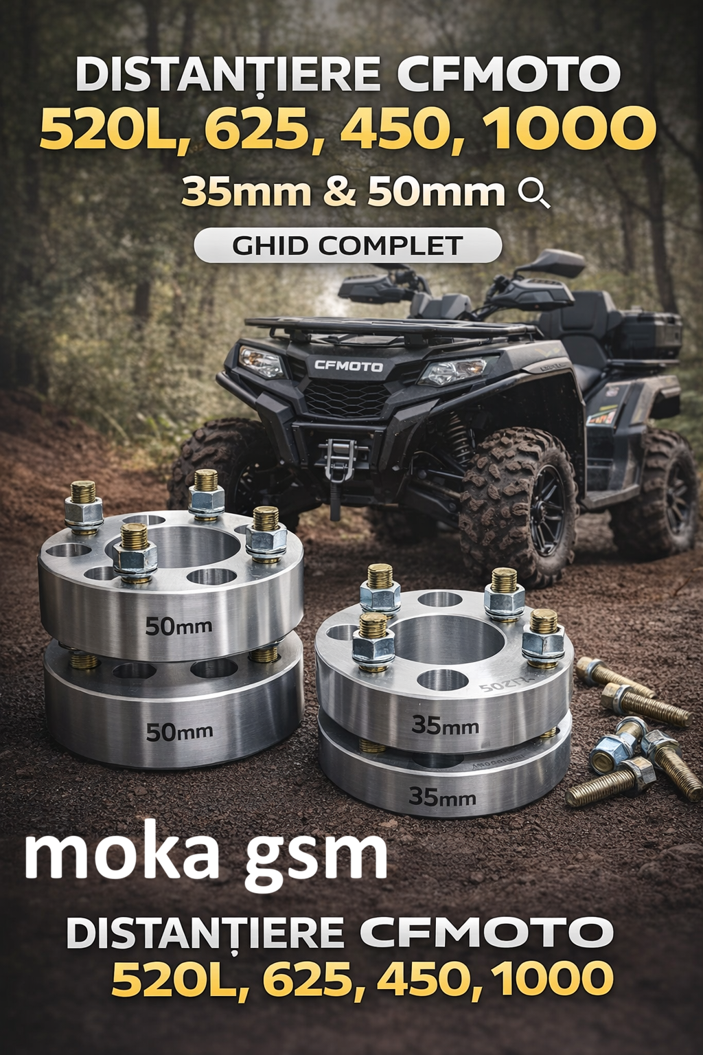 Distanțiere CFMOTO 520L, 625, 450, 1000 – 35mm și 50mm | Ghid complet