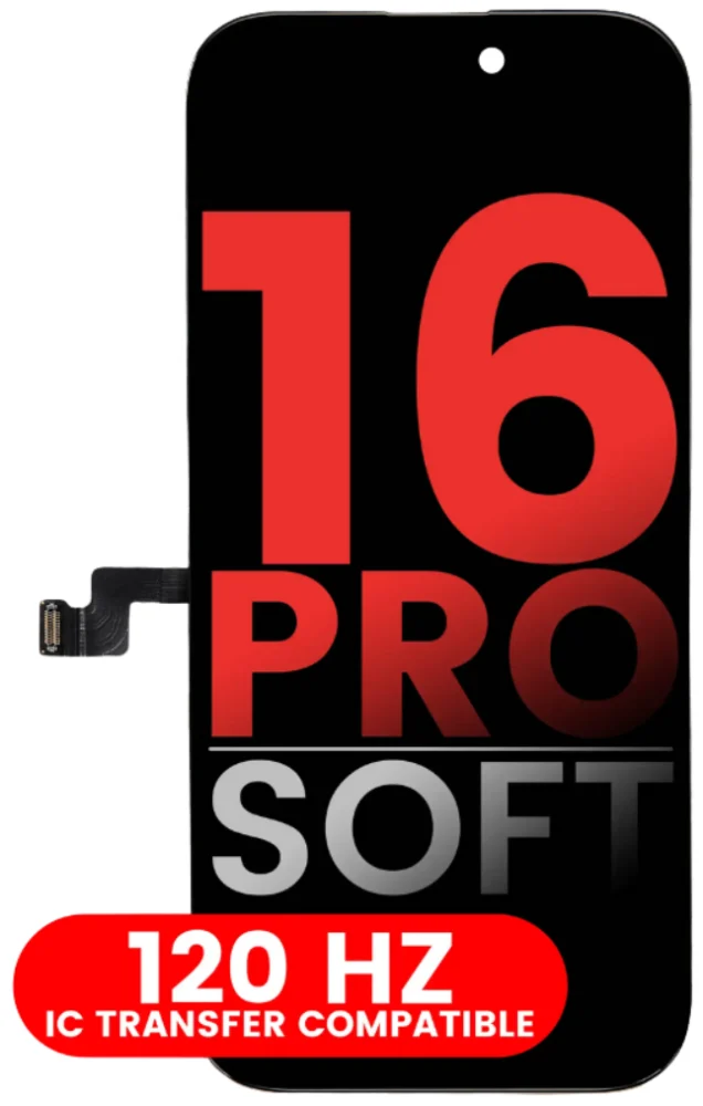 ecran iphone 16 pro, soft oled , 120hz, 