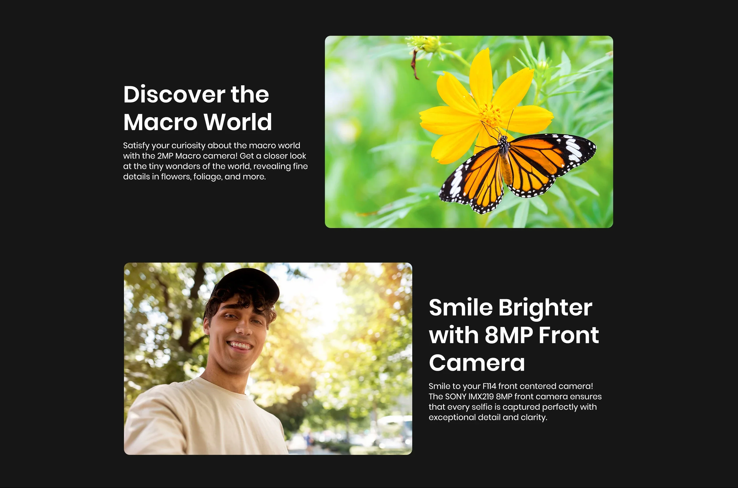 fossibot f106 pro, camera selfie 8mpx
