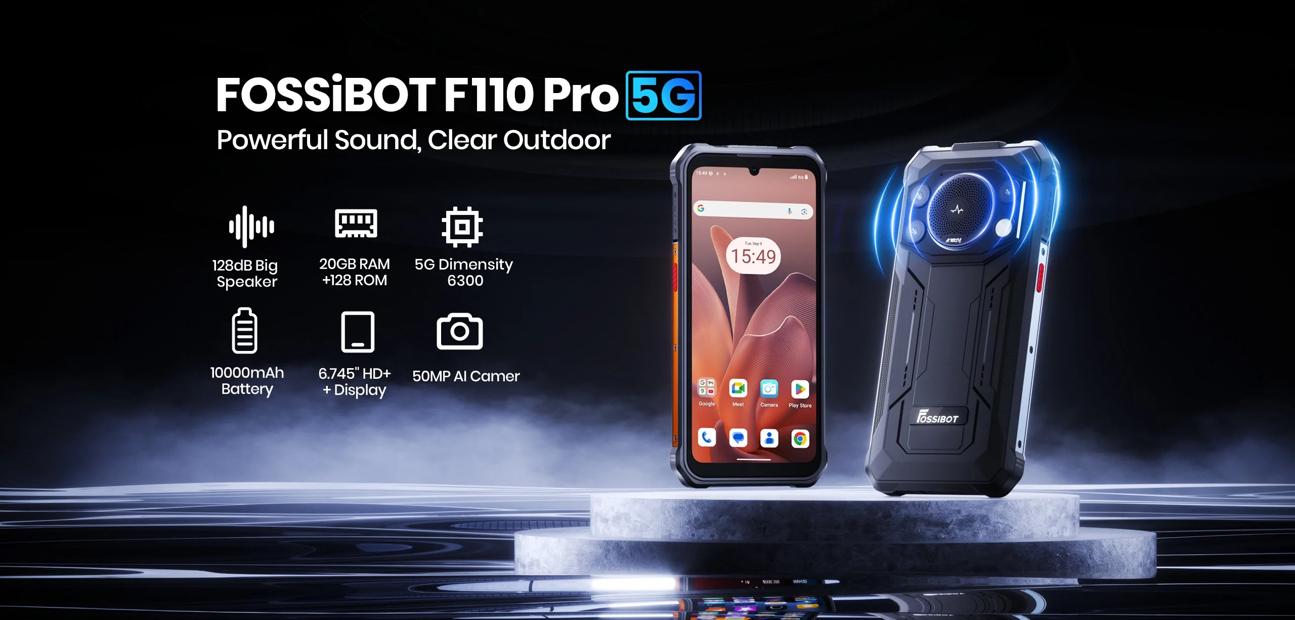Fossibot F110 pro, fata