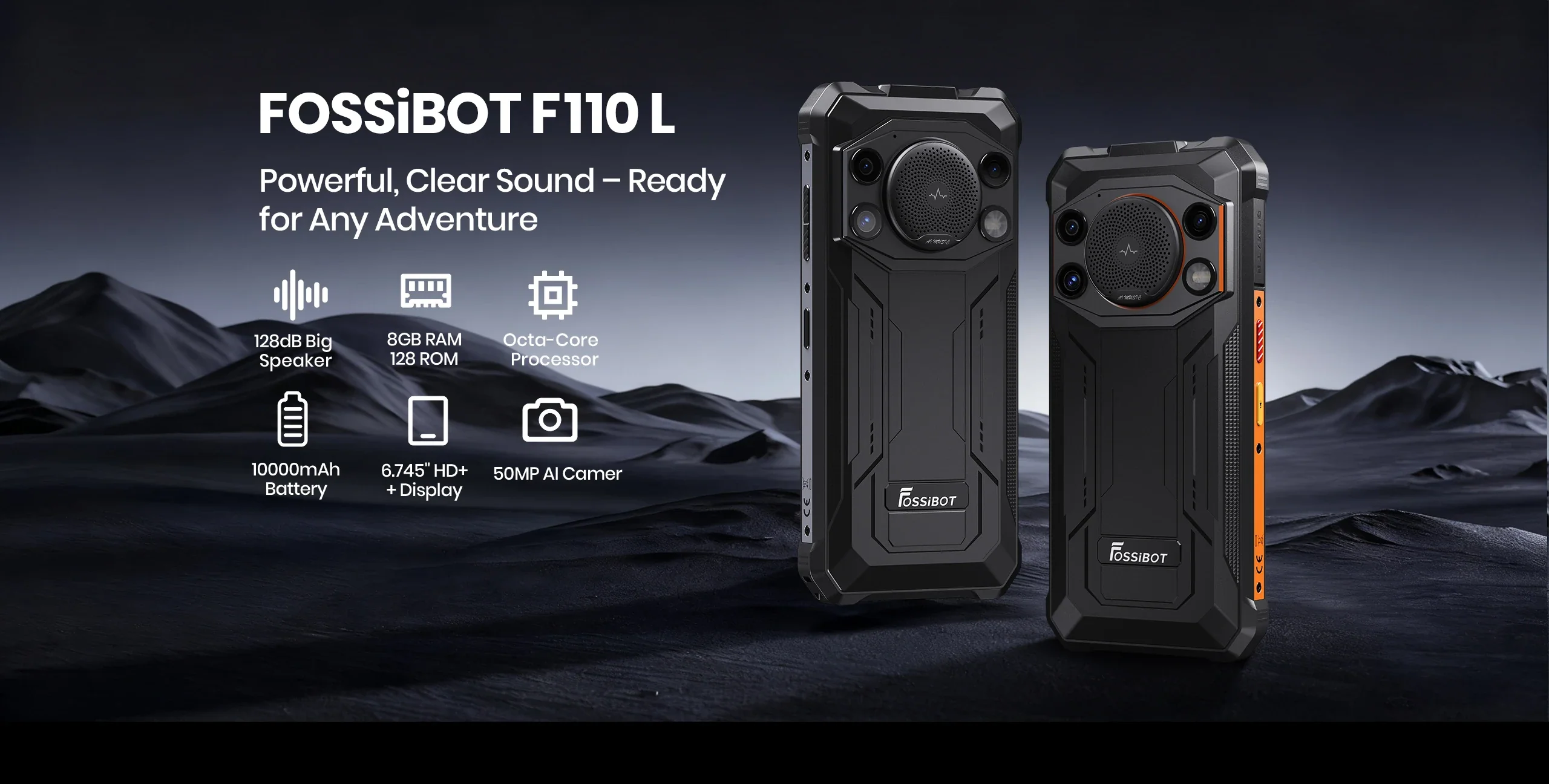 fossibot f110L, telefon cu boxa 