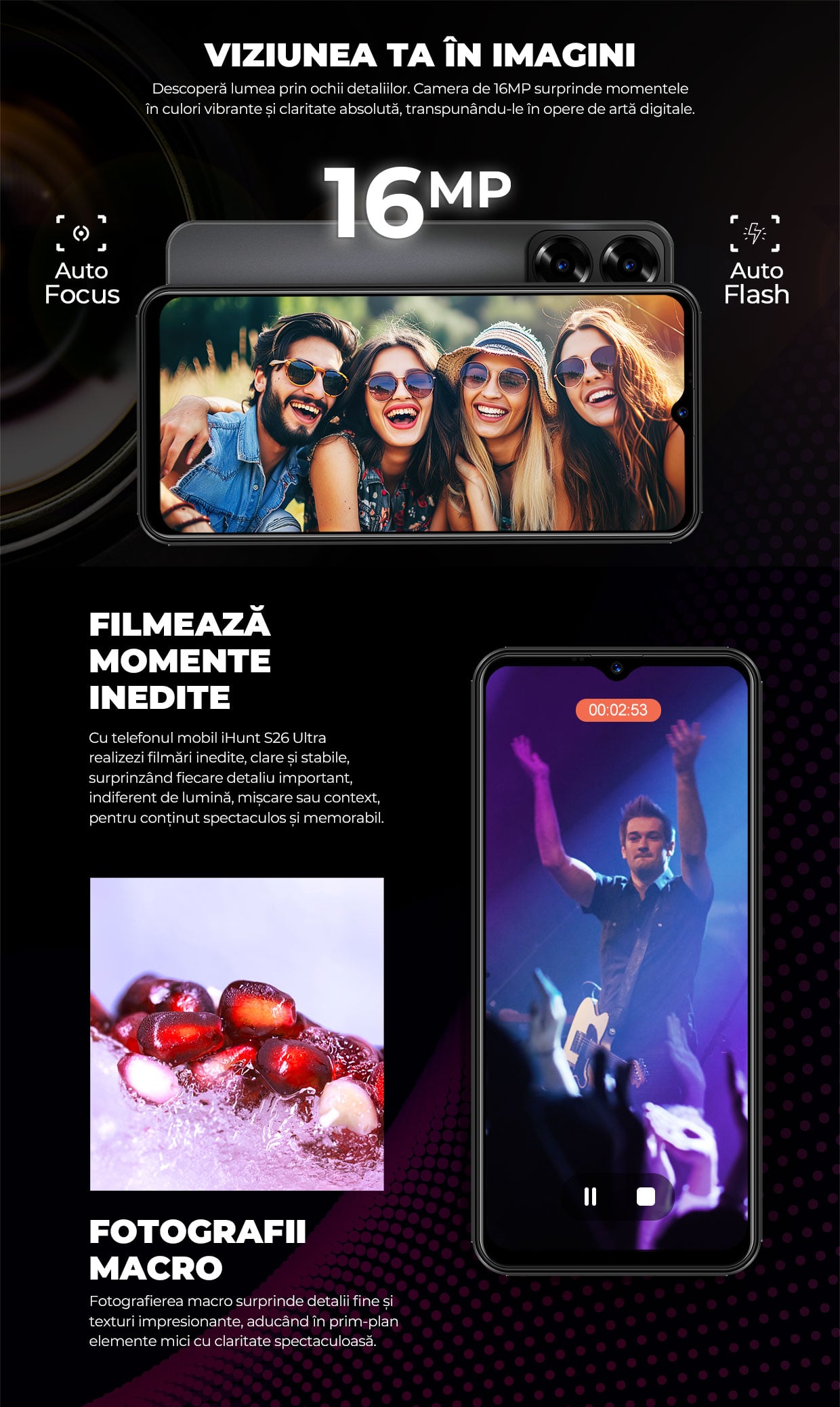 ihunt s26 ultra, camere foto