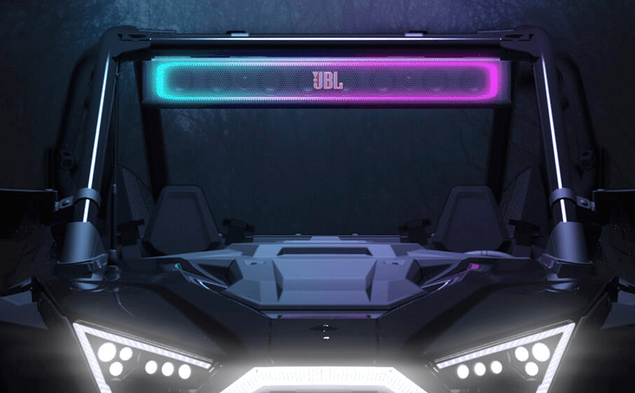 JBL Rally bar XL, soundbar utv maverick, vedere din fata