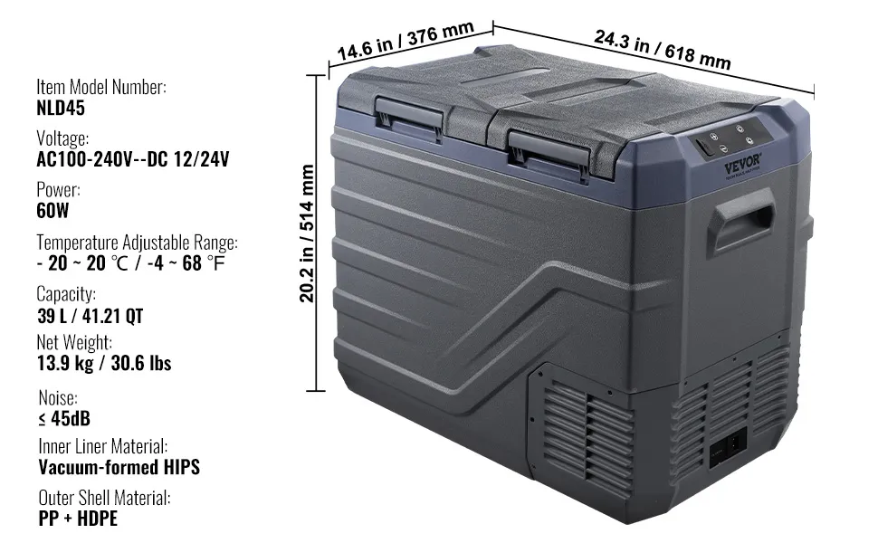 Ladă Frigorifică Auto Portabilă 39L 2 3