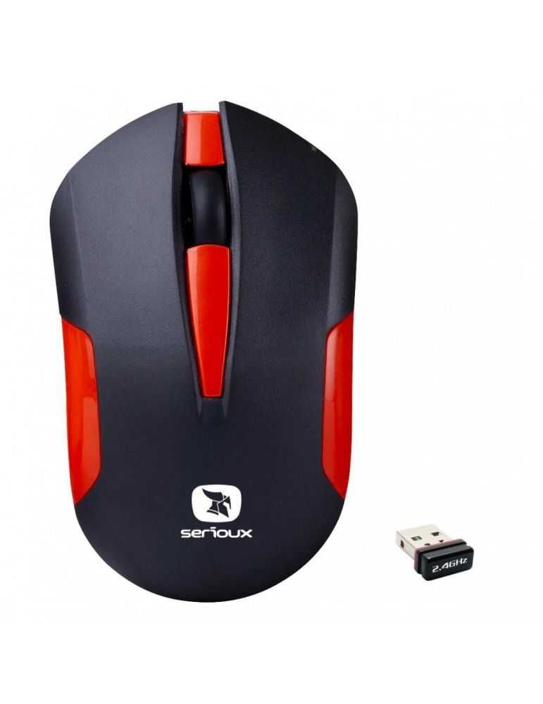  Mouse Optic Serioux Drago 300, USB Wireless, Red
