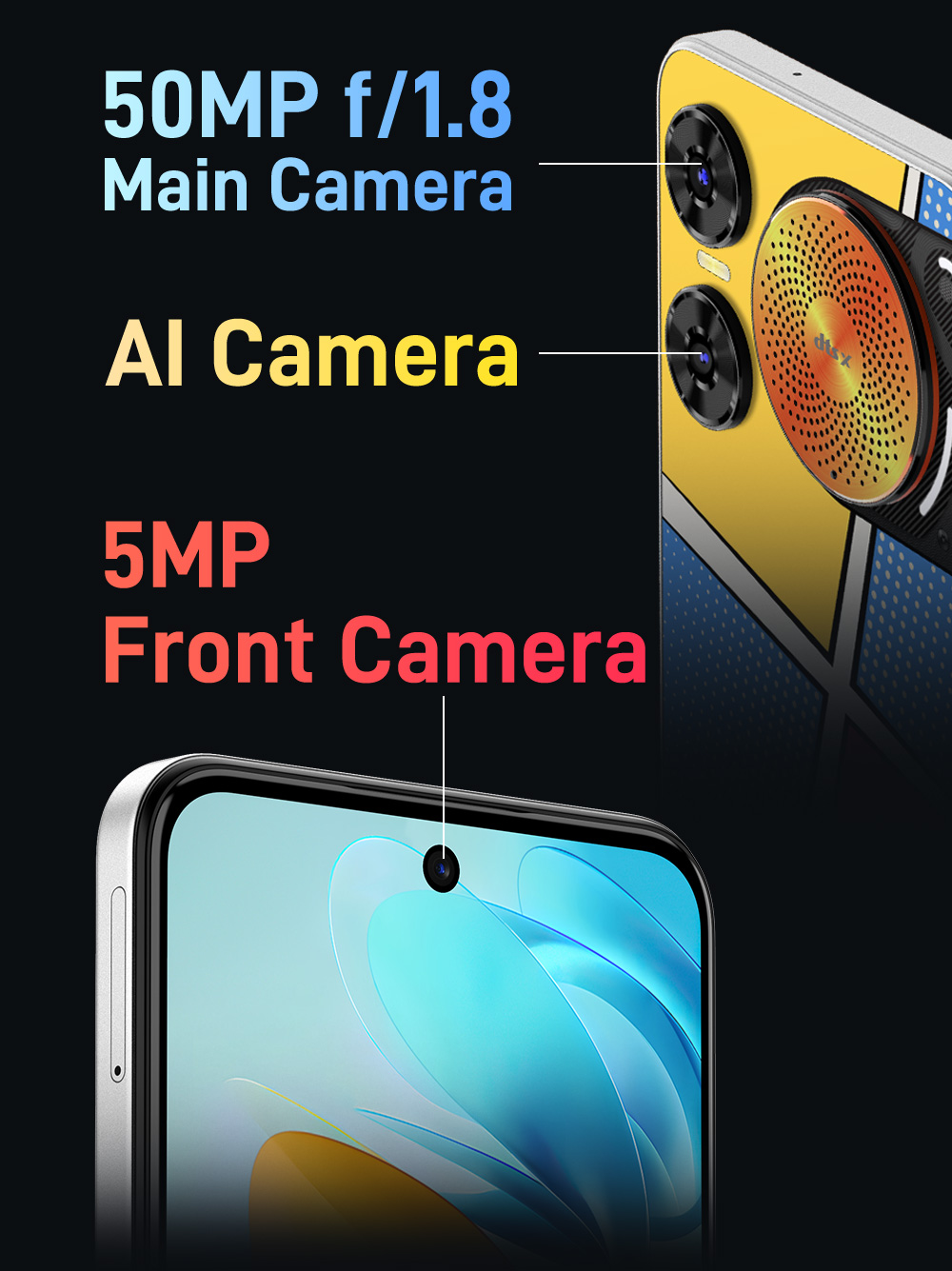 nubia music 2, camere foto