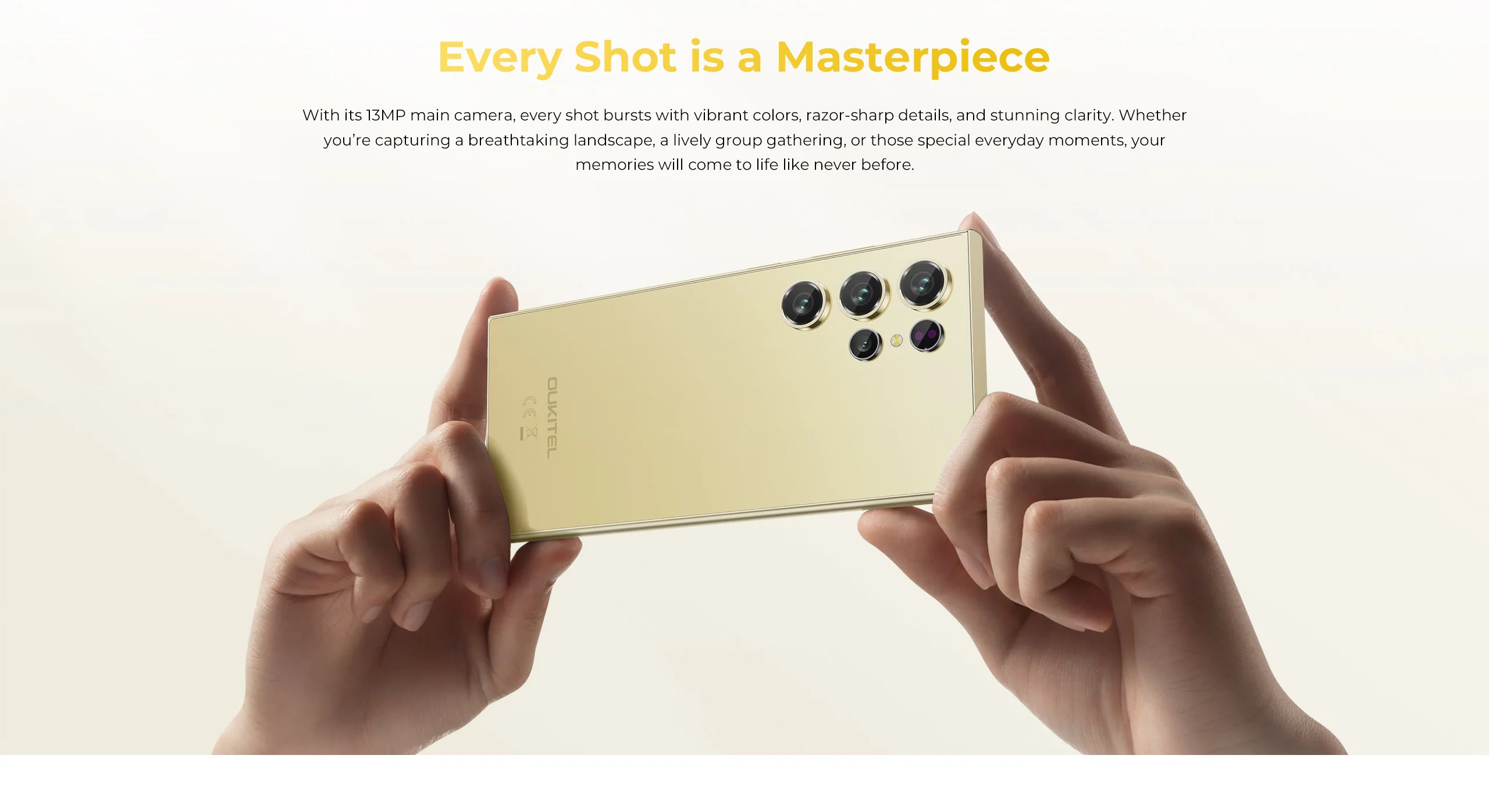 oukitel c61 pro, camere foto performante 