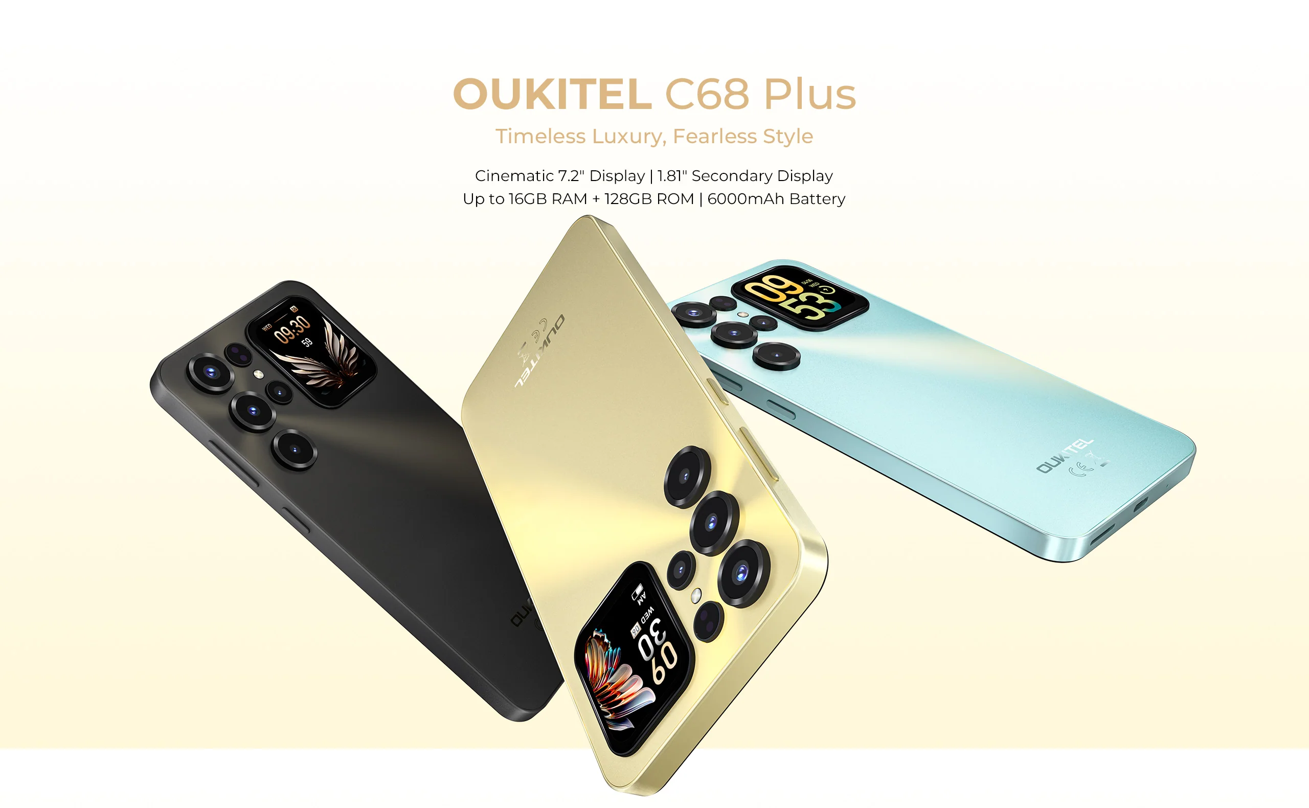 oukitel c68 plus, vedere din fata