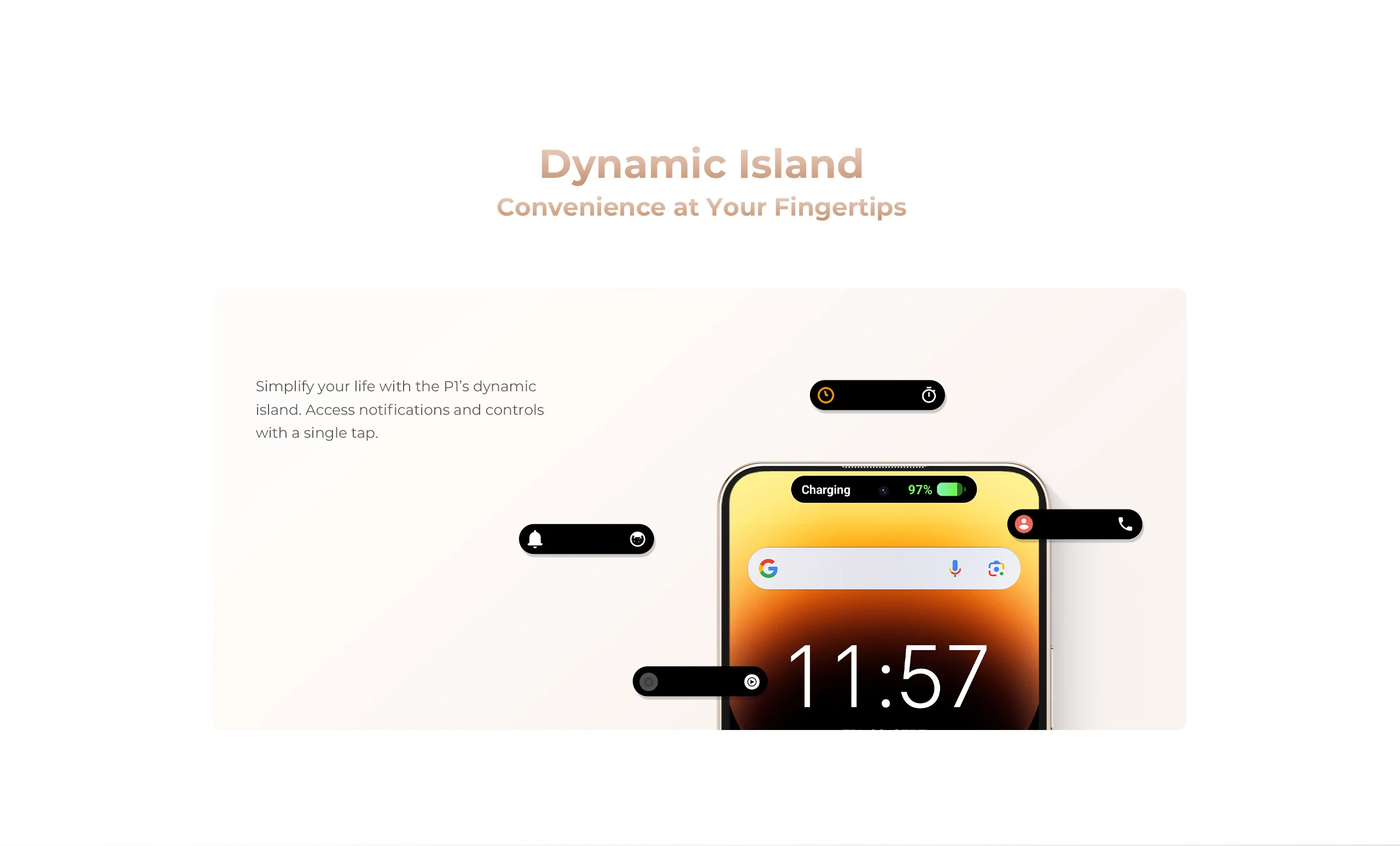 oukitel p1 pro dinamic island 